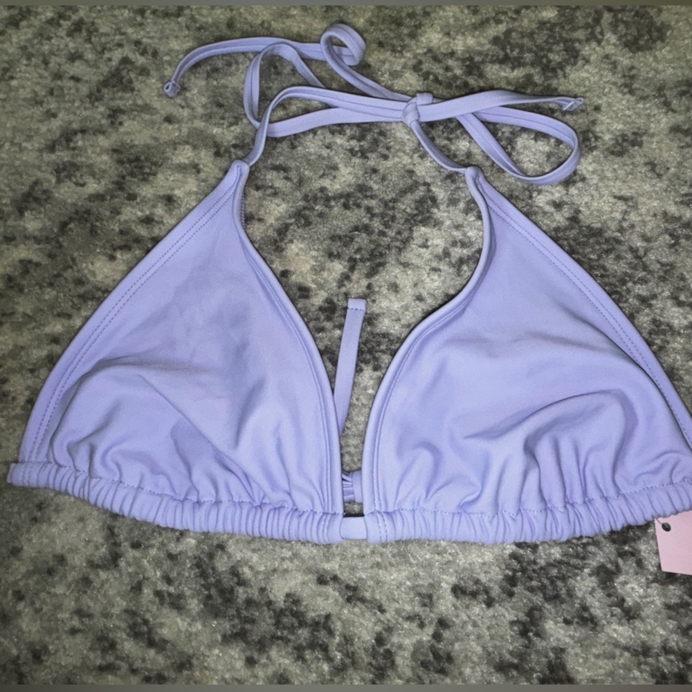 NWT Wild fable Light Purple / Lavender Triangle Bikini Top Size: Medium - Picture 3 of 4